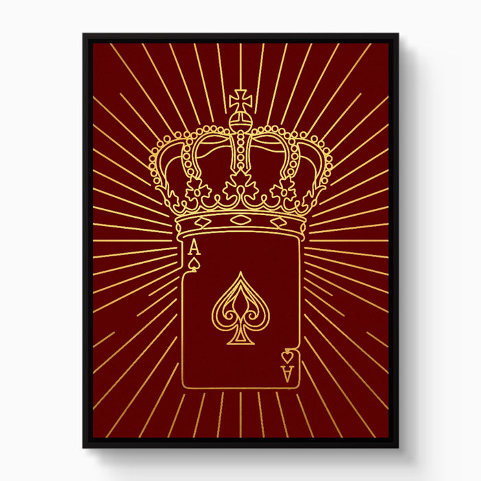 Golden Crowned Ace — golden crowned ace white studio framed black