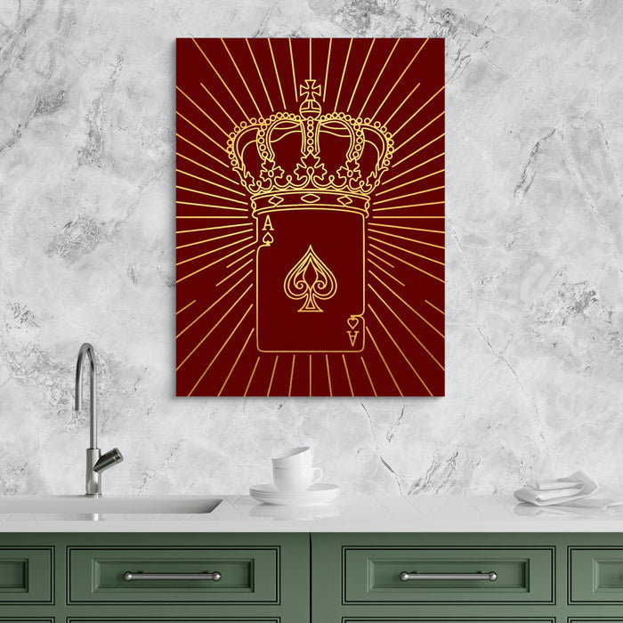 Golden Crowned Ace — golden crowned ace sq kitchen granite purple 1port flush print