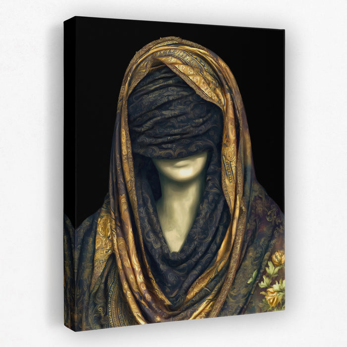 Golden Draped Mystery canvas wall art