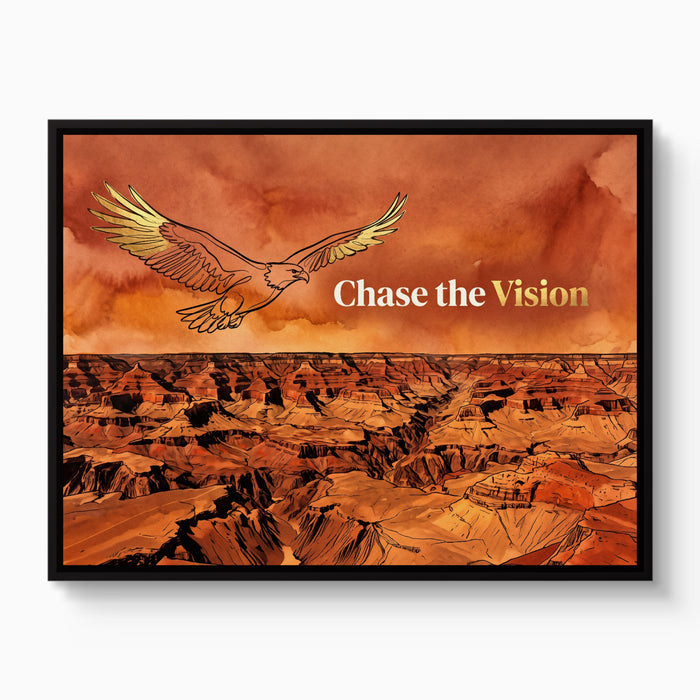 Golden Eagle Canyon — golden eagle canyon white studio framed black