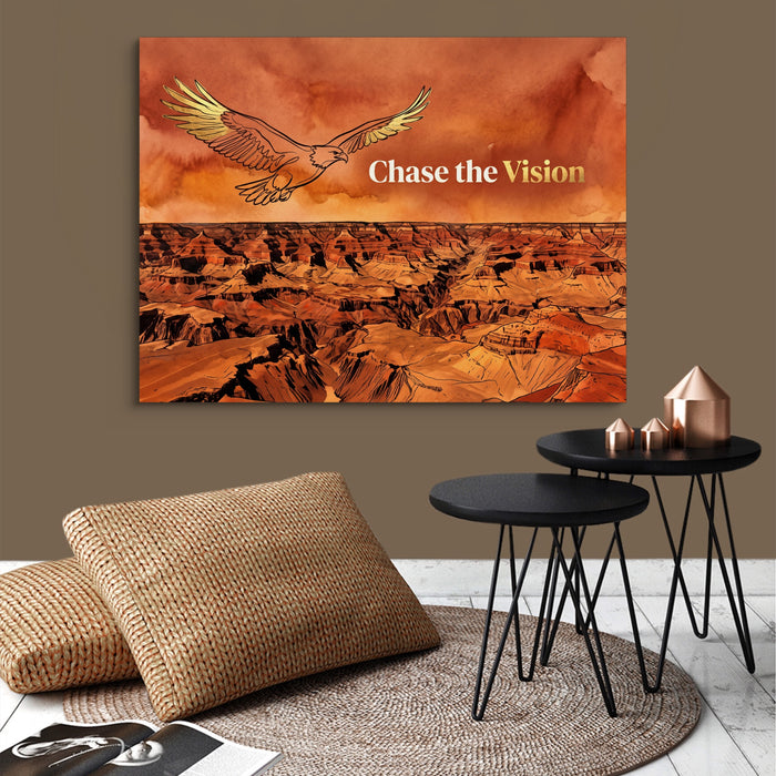 Golden Eagle Canyon — golden eagle canyon sq brown wallroom 1land flush print