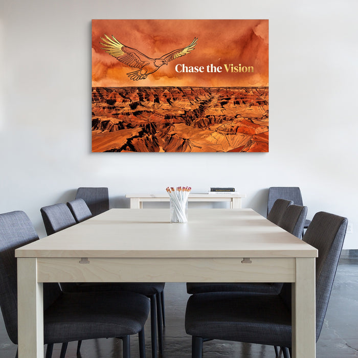 Golden Eagle Canyon — golden eagle canyon sq office wall 1land flush print