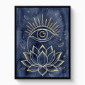 Golden Eye Lotus — golden eye lotus white studio framed black