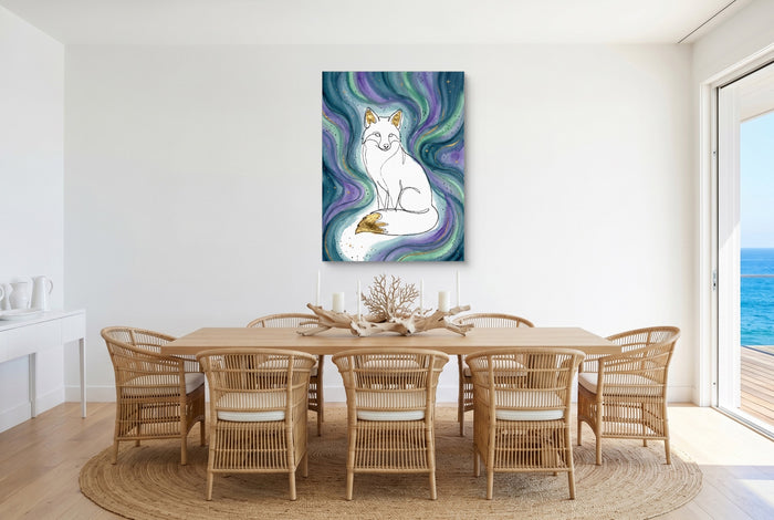 Golden Fox Aurora — golden fox aurora small dining room with ocean view 1port flush print