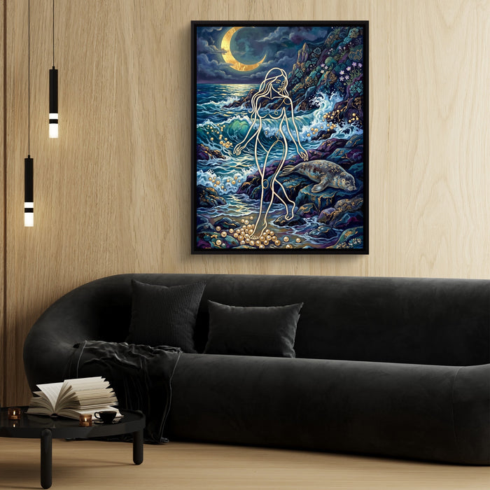 Golden Goddess Moonlight — golden goddess moonlight sq 70s vibes 1port framed black
