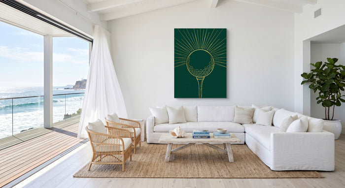 Golden Golf Sunrise — golden golf sunrise beachside villa 1port flush print
