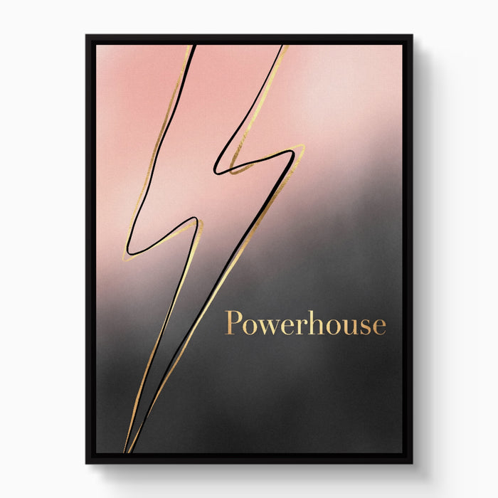 Golden Lightning Powerhouse — golden lightning powerhouse white studio framed black