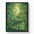Golden Lizard Jungle — golden lizard jungle white studio framed black