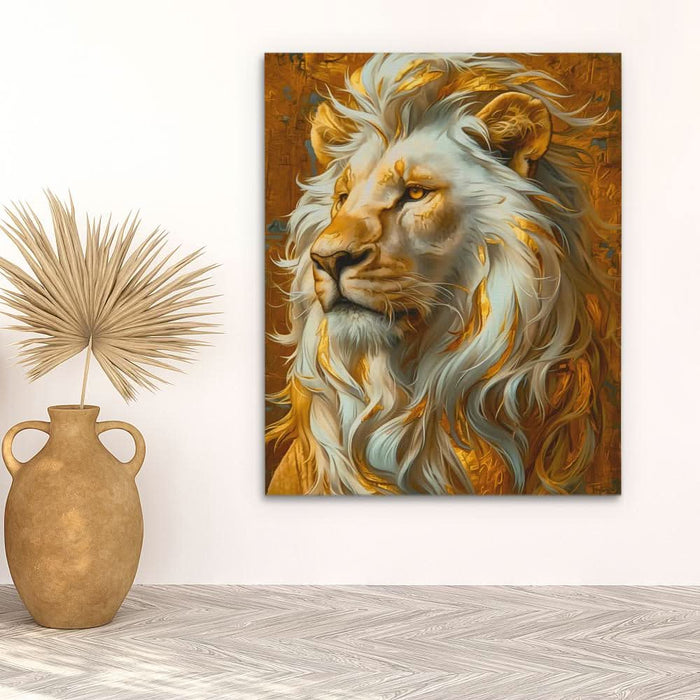 Golden Mane - Modern Neutral Canvas Wall Art