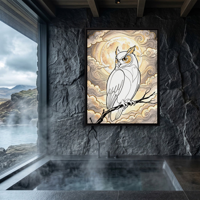 Golden Owl Moonlight — golden owl moonlight sq sauna dark 1port framed black
