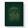 Golden Poker Riches — golden poker riches white studio framed black