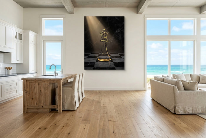 Golden Queen Spotlight — golden queen spotlight living room with ocean view 2 1port flush print