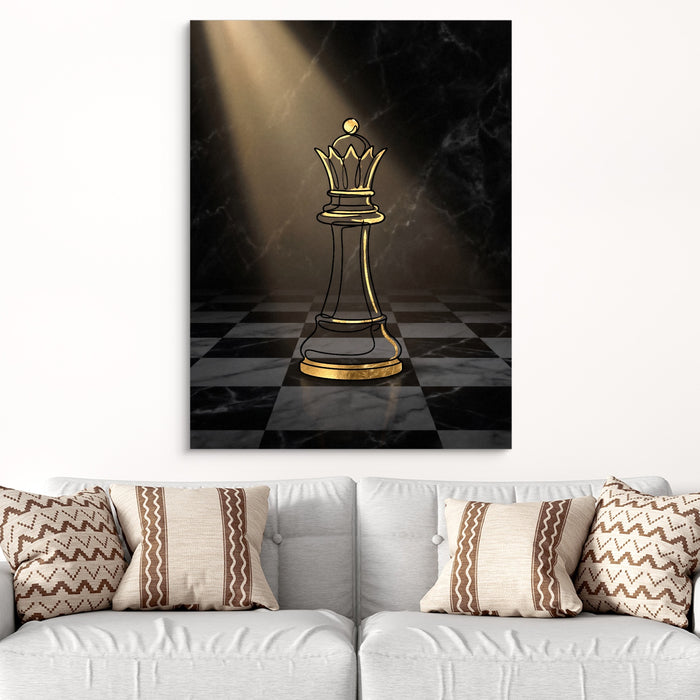 Golden Queen Spotlight — golden queen spotlight sq white groovy couch close 1port flush print