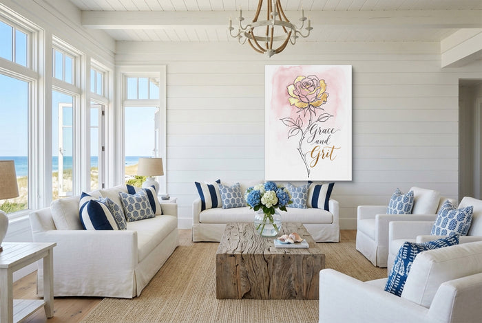 Golden Rose Grace — golden rose grace living room with furniture 2 1port flush print