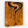 Golden Serpent Dripping canvas wall art