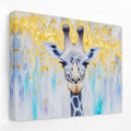 Golden Sky Giraffe - Baby Animal Canvas Wall Art