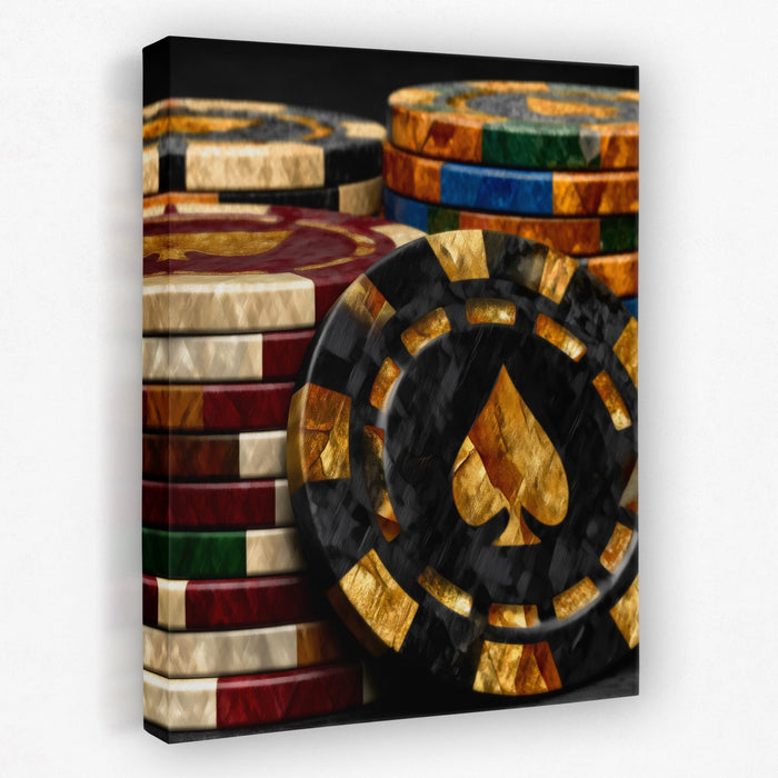 Golden Spade Wealth canvas wall art