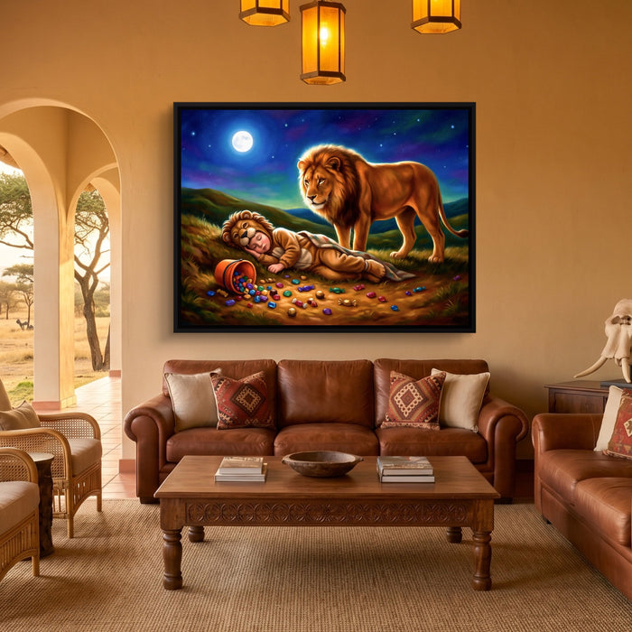 Gondolas Moonlit Planet — gondolas moonlit planet sq safari house 1land framed black