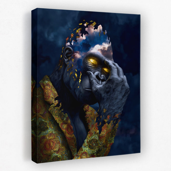 Gorilla Celestial Sky canvas wall art