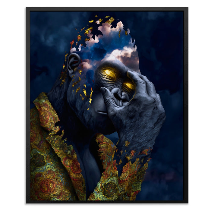 Gorilla Celestial Sky canvas wall art, room view