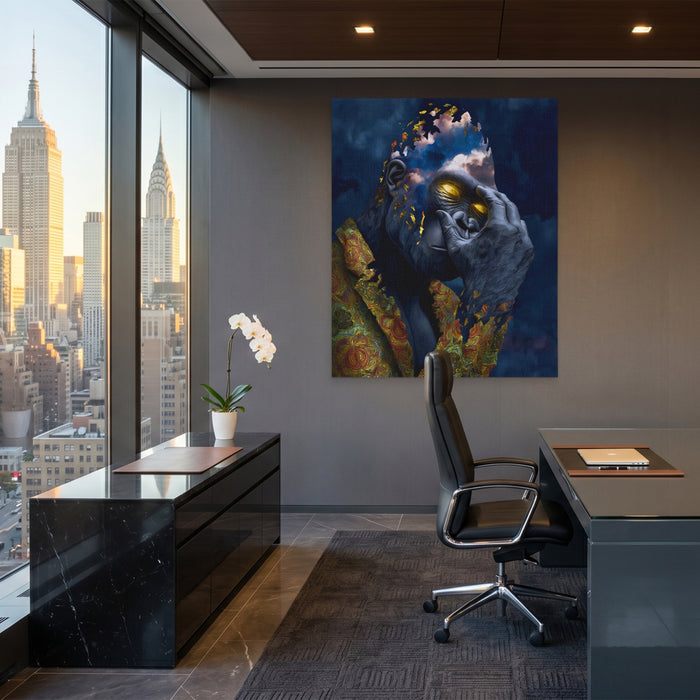 Gorilla Celestial Sky canvas wall art, room view