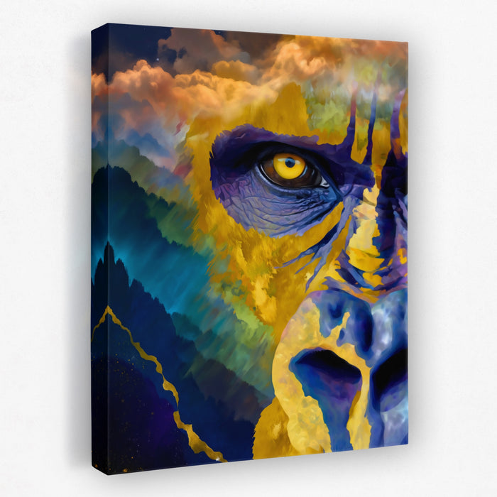 Gorilla Golden Mist canvas wall art