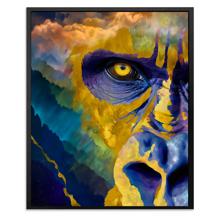 Gorilla Golden Mist canvas wall art, room view
