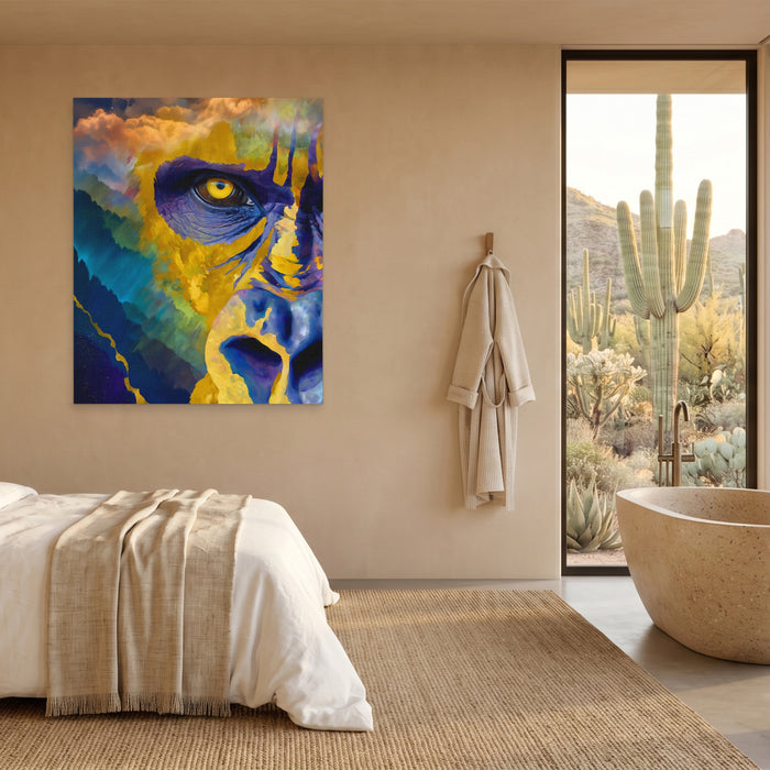 Gorilla Golden Mist canvas wall art, room view