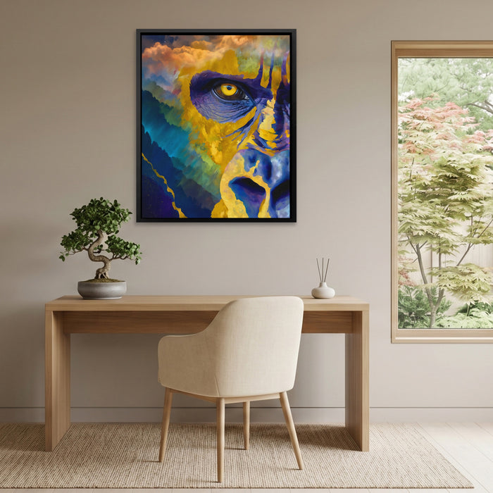Gorilla Golden Mist canvas wall art, room view