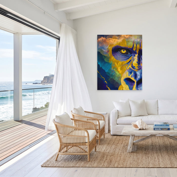 Gorilla Golden Mist canvas wall art, room view