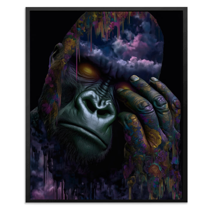 Gorilla Purple Depths canvas wall art, room view