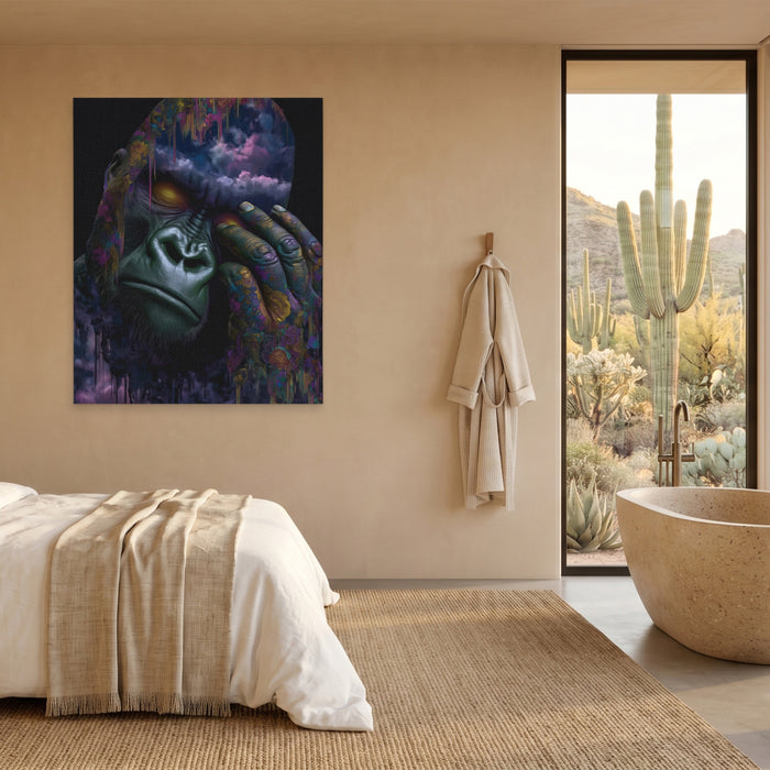 Gorilla Purple Depths canvas wall art, room view