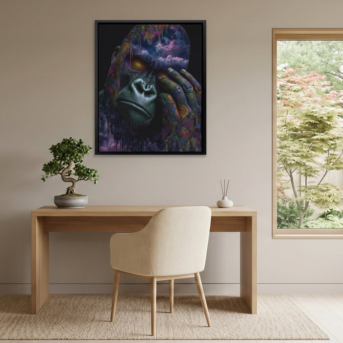 Gorilla Purple Depths canvas wall art, room view