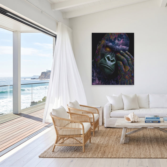 Gorilla Purple Depths canvas wall art, room view