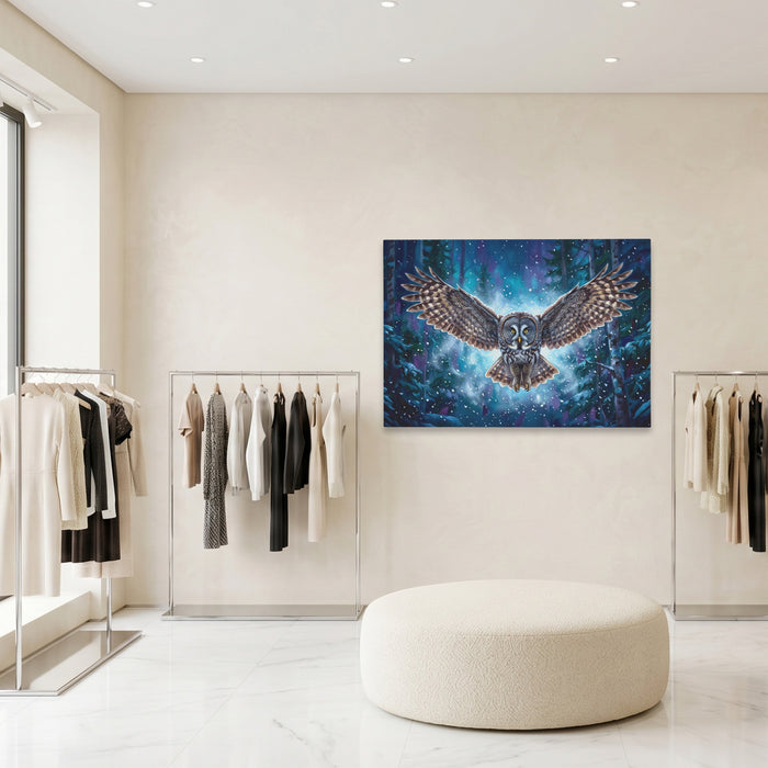 Great Grey Owl Flight — Great Grey Owl Flight Clothing Store Land 100
