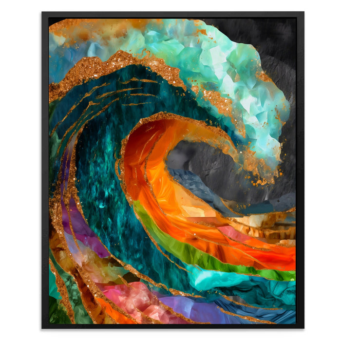 Great Wave Reimagined canvas wall art, room view