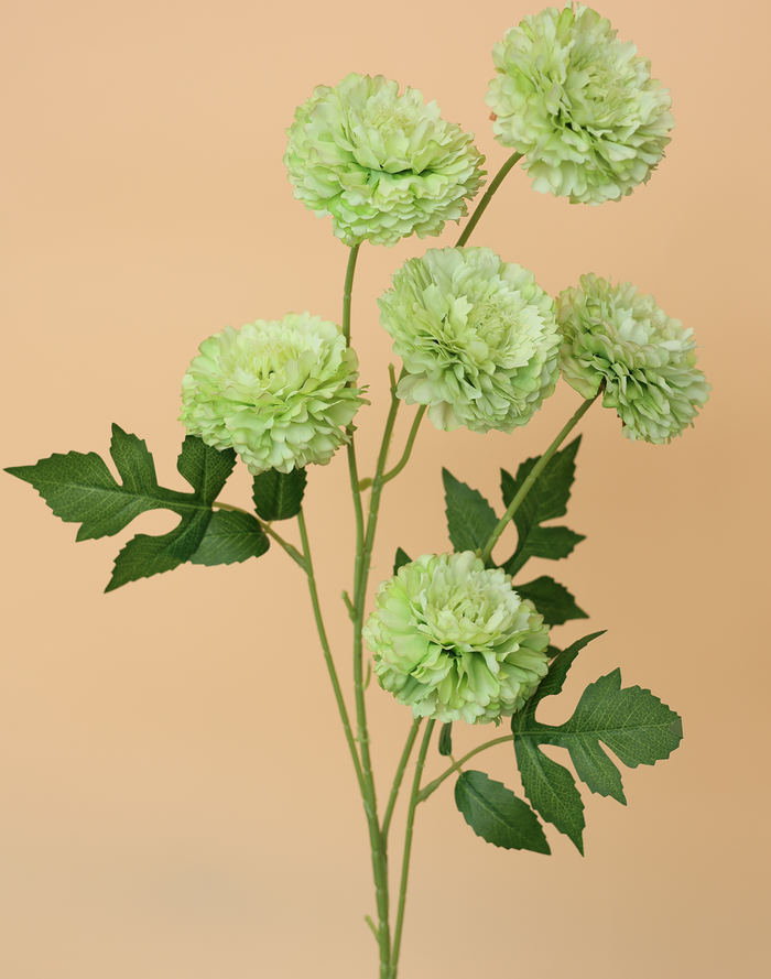 Green 6-Head Pompom Spray