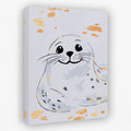 Grey and White Seal - Animals Canvas Wall Art