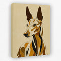 Greyhound Geometric Lines canvas wall art