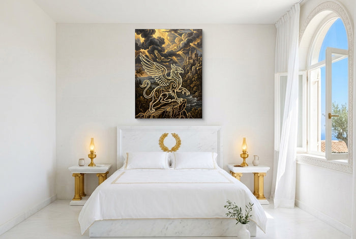 Griffin Golden Sky — griffin golden sky bedroom with window 1port flush print