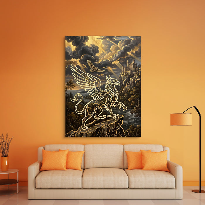 Griffin Golden Sky — griffin golden sky sq orange room 1port flush print