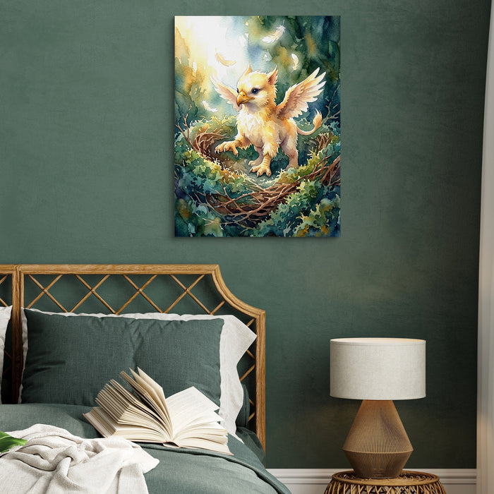 Griffin Nestling — griffin nestling sq green bed 1port flush print