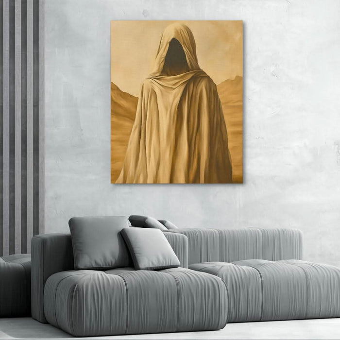 Guardian of Dunes - Earth Tones Monochromatic Canvas Print