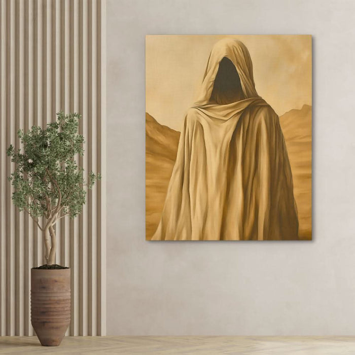 Guardian of Dunes - Earth Tones Wall Art for Meditation Room