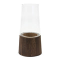 Half Glass Half Wooden Vase