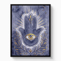 Hamsa Indigo Eye - Luxury Wall Art