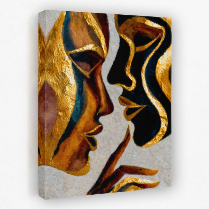Hands Golden Touch canvas wall art