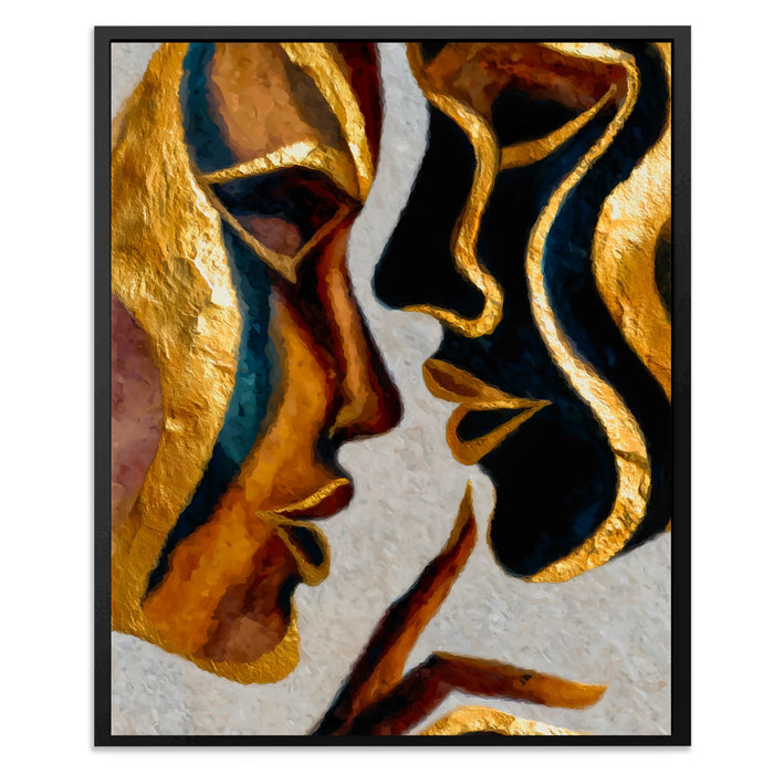 Hands Golden Touch canvas wall art, room view