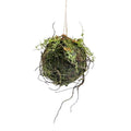 Hanging Ball with Artificial Moss and Branches: Large: 16.25"x16.25"x9.5" $9