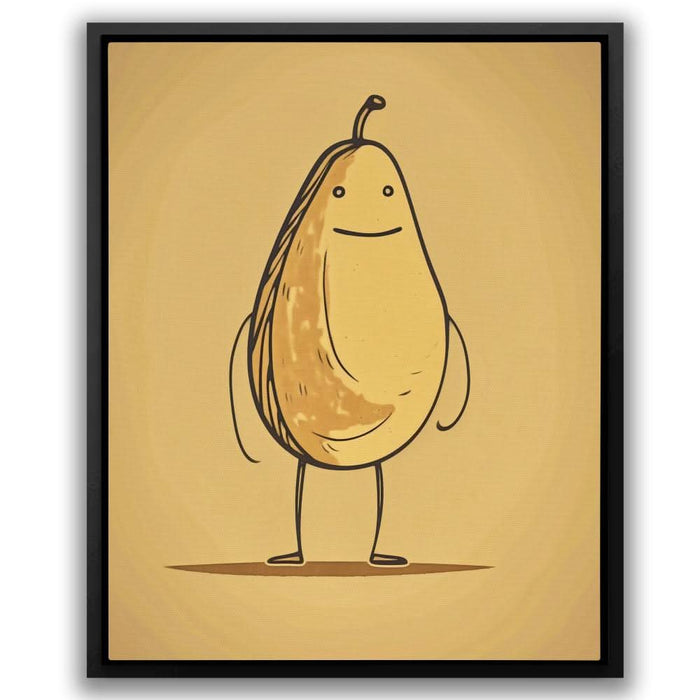 Happy Pear - Beige Food Canvas Print